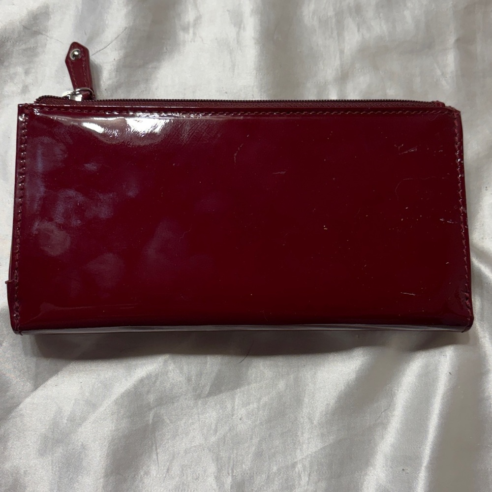 Coach red patent leather wallet - Picture 2 of 9